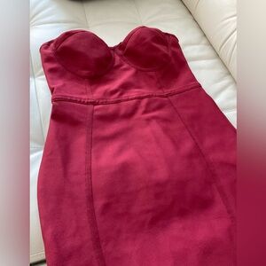 Elegant Red Strapless Bodycon Mermaid Dress